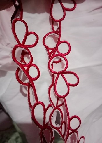 Koton Pembe Straplez Nakışlı Bluz - Görsel 5