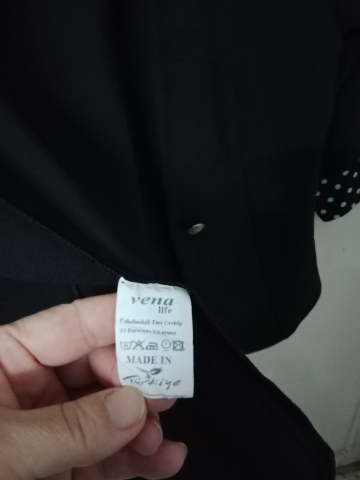 Düğmeli Siyah Mini Kadın Blazer Ceket - Görsel 4