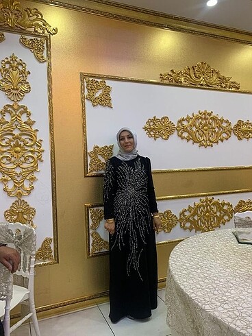 40 Beden siyah Renk Siyah taşlı abiye