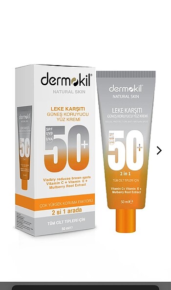 DERMOKİL leke karşıtı güneş kremi
