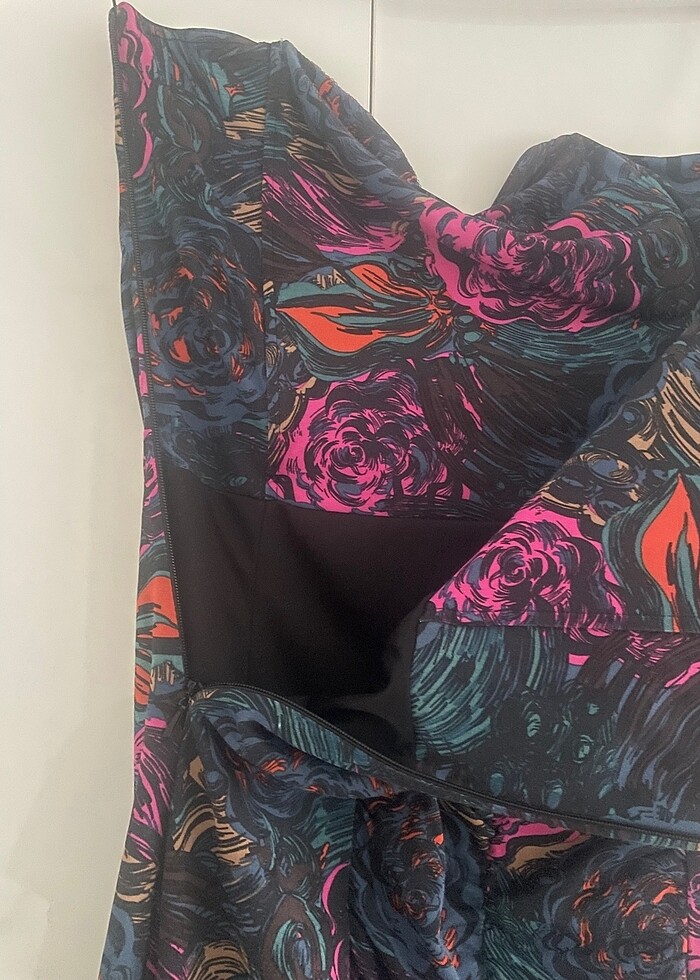 Straplez elbise - Görsel 5