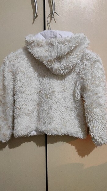 4 Yaş Beden beyaz Renk Kışlık polar ceket 