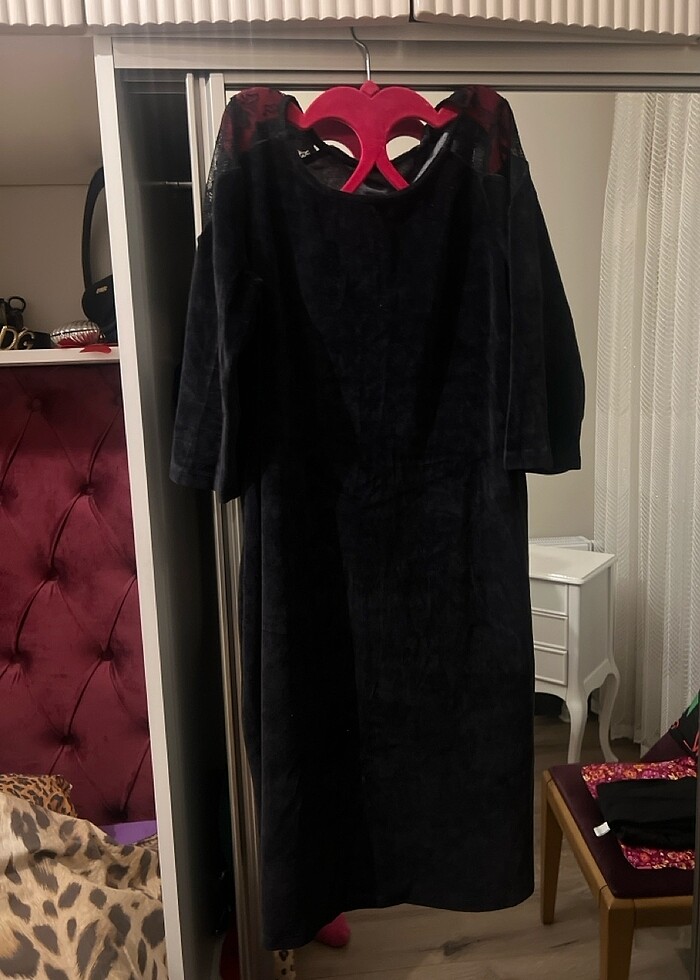 Kadife elbise - Görsel 2