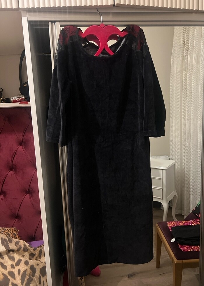 Kadife elbise - Görsel 3