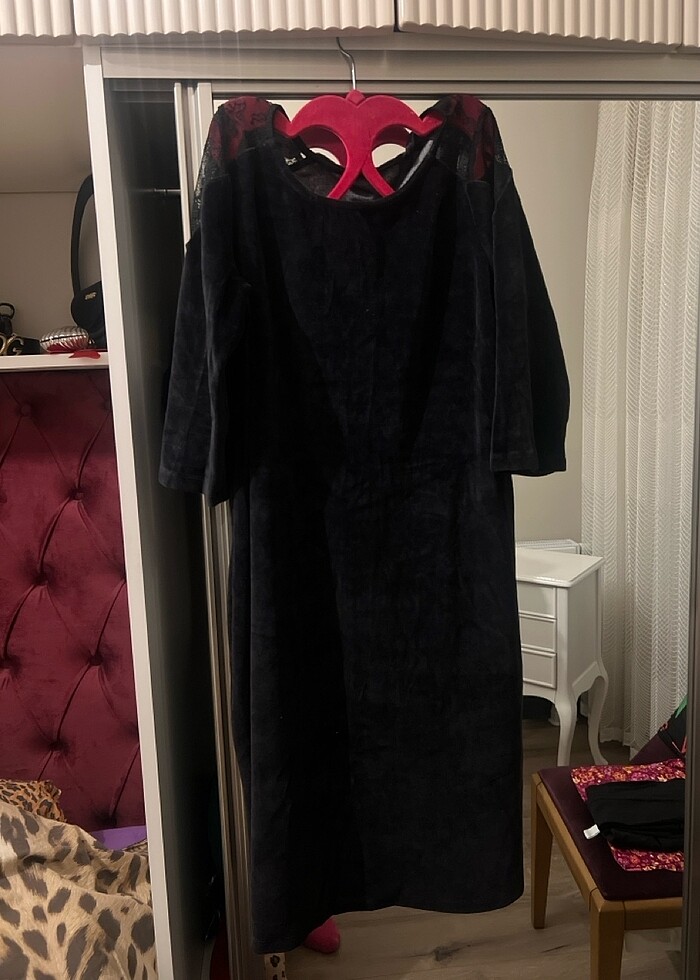 Kadife elbise - Görsel 5