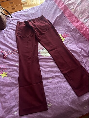 40 Beden bordo Renk Lcw bordo kumaş pantolon