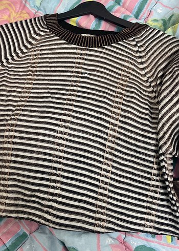 Çizgili parlak tunik tarzı - Görsel 5