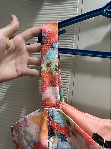 40 Beden çeşitli Renk Çok şık pullu payet crop