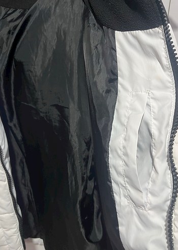 Bershka beyaz mont - Görsel 3