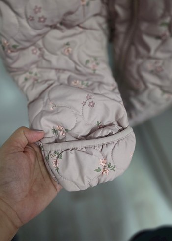 Pembe Çiçekli Bebek Kız Tulumu - Görsel 7