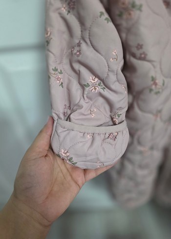 Pembe Çiçekli Bebek Kız Tulumu - Görsel 5