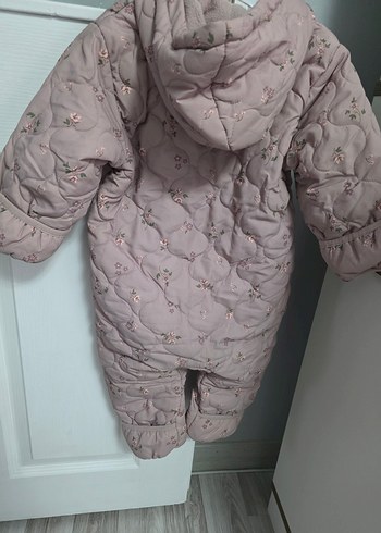 Pembe Çiçekli Bebek Kız Tulumu - Görsel 2