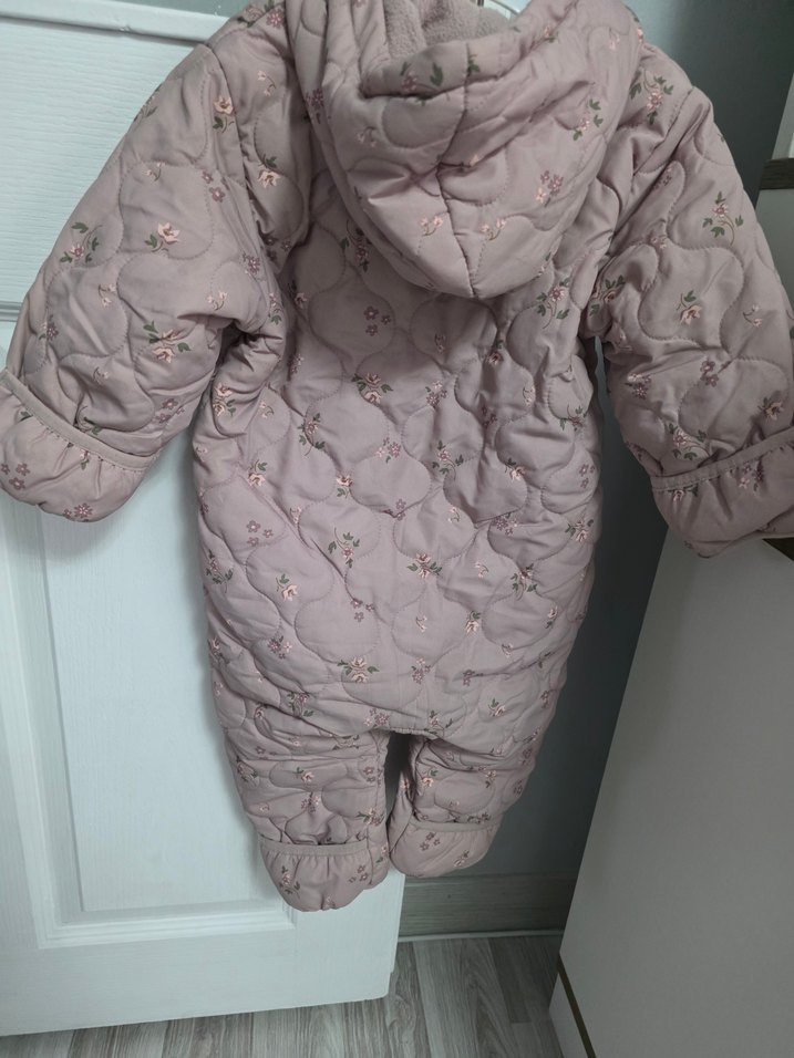 Pembe Çiçekli Bebek Kız Tulumu - Görsel 2