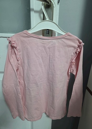 Pembe Uzun Kollu Mickey & Minnie Baskılı Kız Tişörtü - Görsel 2