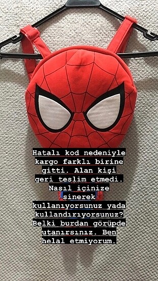 Örümcek adam peluş çanta