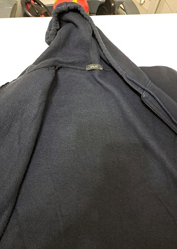 xl Beden mavi Renk Lacivert Kapüşonlu Fermuarlı Erkek Sweatshirt
