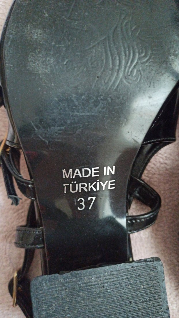 Siyah Rugan Tokalı Gotik Stiletto - Görsel 2