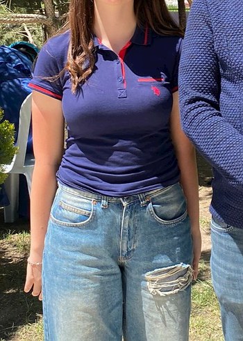 Lacivert Polo Yaka Tişört - Görsel 3