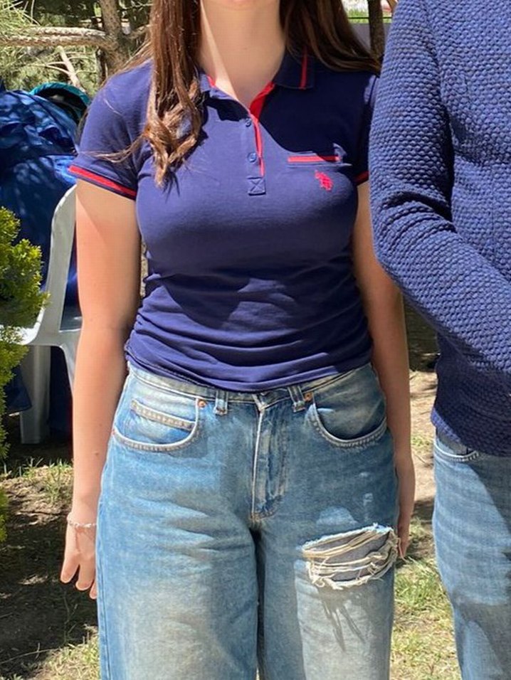 Lacivert Polo Yaka Tişört - Görsel 3