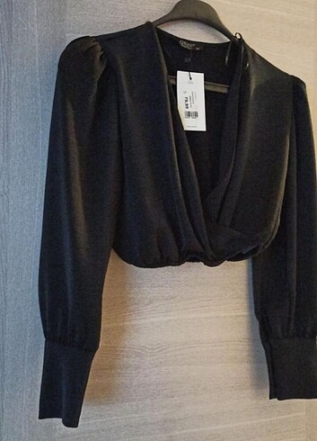 s Beden siyah Renk Siyah Crop Bluz
