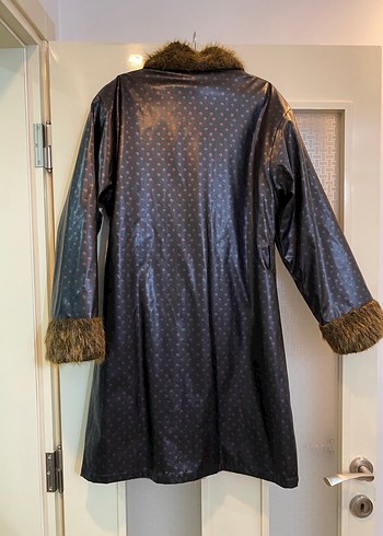 Kahverengi Kürklü Deri Kaban - Görsel 4