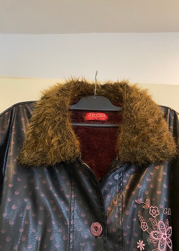 Kahverengi Kürklü Deri Kaban - Görsel 3