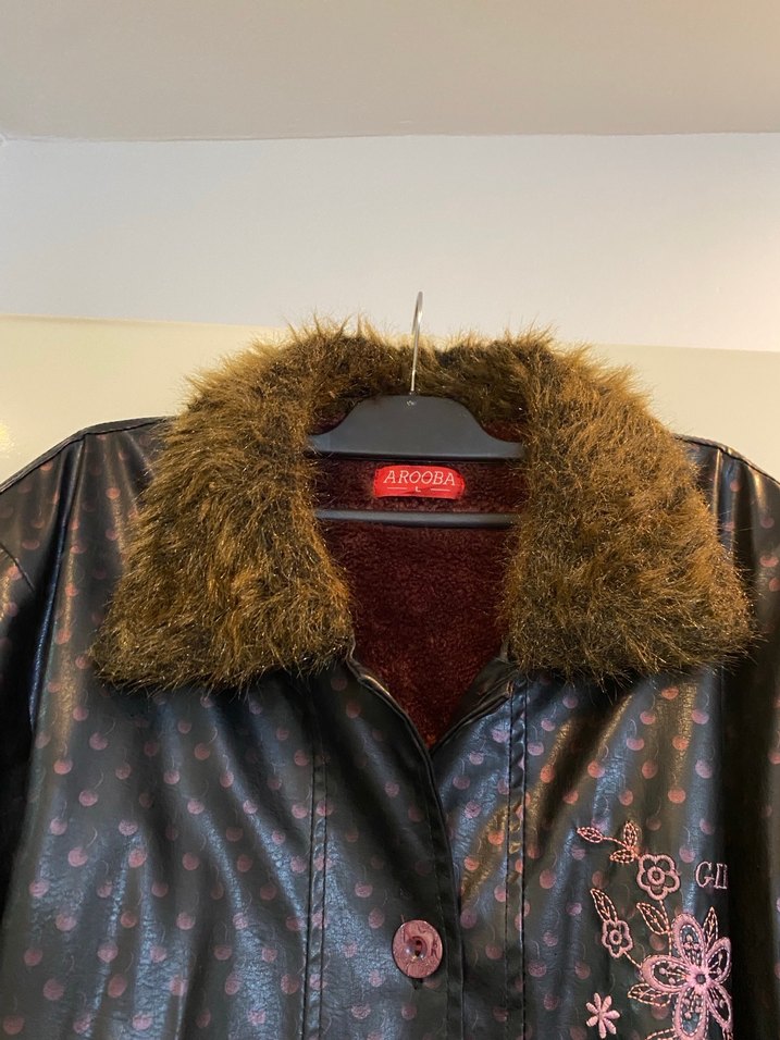 Kahverengi Kürklü Deri Kaban - Görsel 3