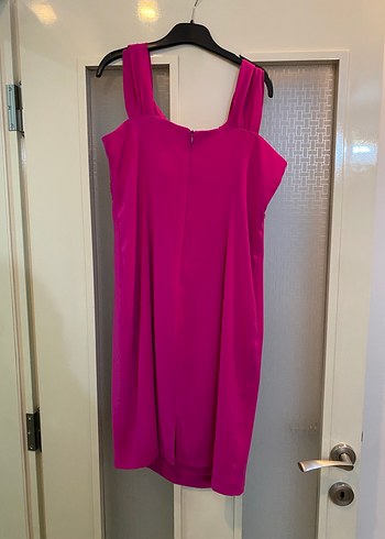 Pembe Drapeli Abiye Elbise - Görsel 3