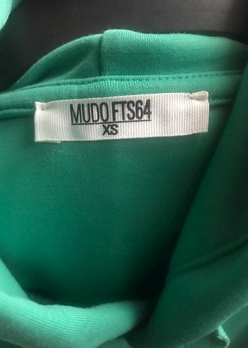 xs Beden Kadın Parlak Yeşil Kapüşonlu Sweatshirt