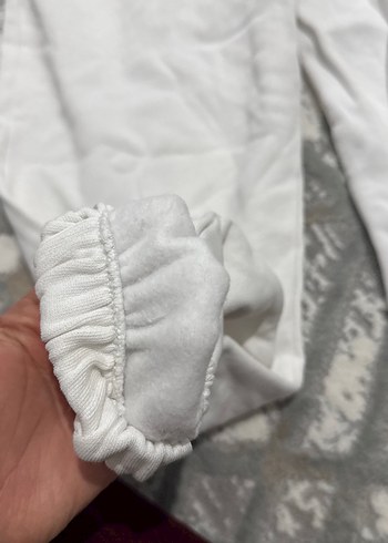 Kadın Beyaz Pamuklu Rahat Kesim Eşofman - Görsel 3