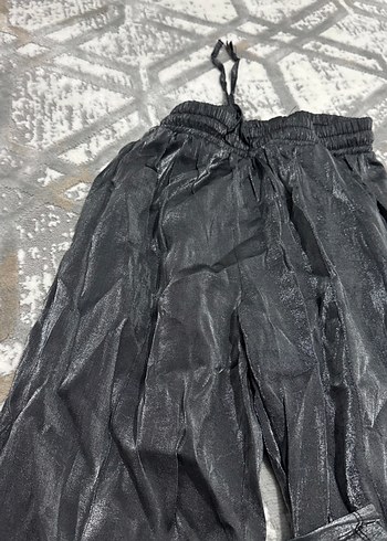 Kadın Siyah Keten Salaş Gotik Pantolon - Görsel 2