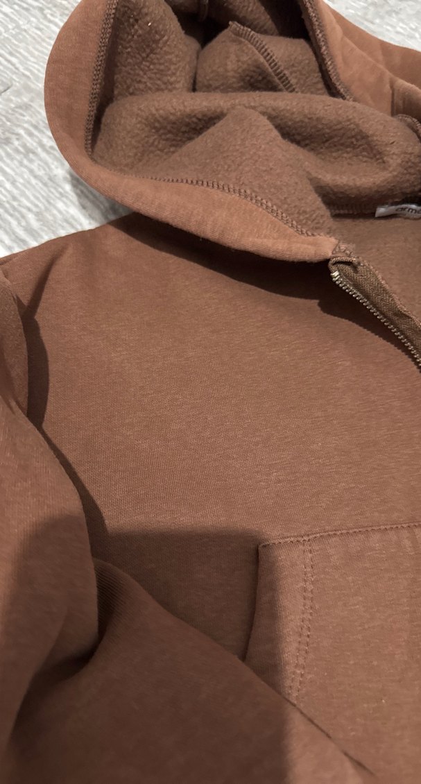 Kadın şardonlu kahverengi fermuarli ceket - Görsel 3