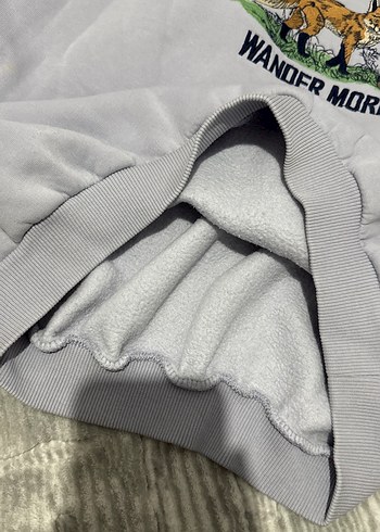 Gri Baskılı Kadın Sweatshirt - Görsel 6