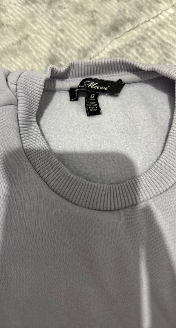 Gri Baskılı Kadın Sweatshirt - Görsel 3