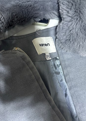 Gri Kürklü Yaka Kadın Kaban - Görsel 4