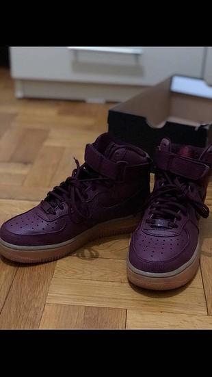 Nike airforce bordo bilekli spor ayakkabı