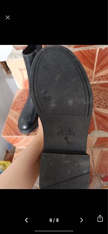 38 Beden siyah Renk zara bot