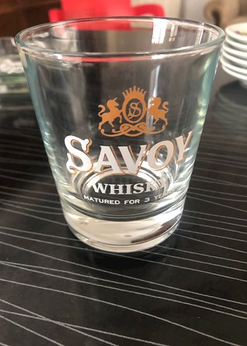 Savoy Whisky Baskılı Cam Bardak