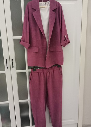 Pembe Kadın Blazer 3 lü takim - Görsel 7