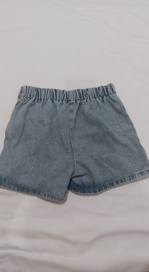 Düğmeli Gri Denim Kız Eteği - Görsel 2