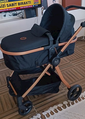 Siyah Bebek Arabası ve Taşıma Koltuğu - Görsel 4