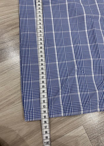 Mavi Ekose Kadın Kumaş Pantolon - Görsel 4