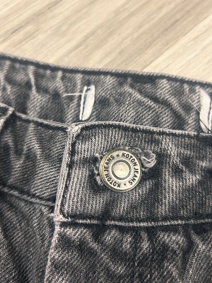 Gri Denim Kadın Normal Kesim Jean - Görsel 5