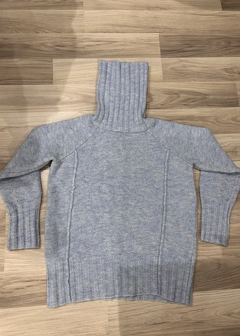 Bebek Mavisi Boğazlı Kazak - Görsel 2