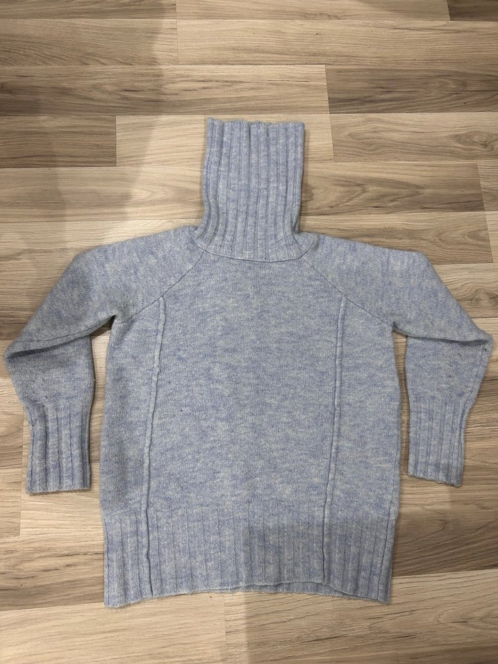 Bebek Mavisi Boğazlı Kazak - Görsel 2