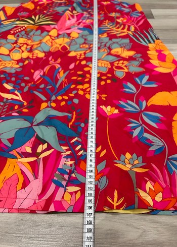 Renkli Baskılı Bohem Uzun Kolsuz Elbise - Görsel 3