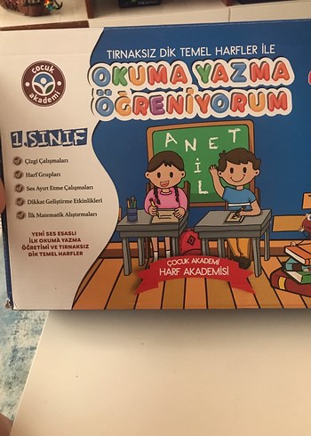  Beden Tırnaksız Dik Temel Harflerle Okuma Yazma Kitabı 1. Sınıf