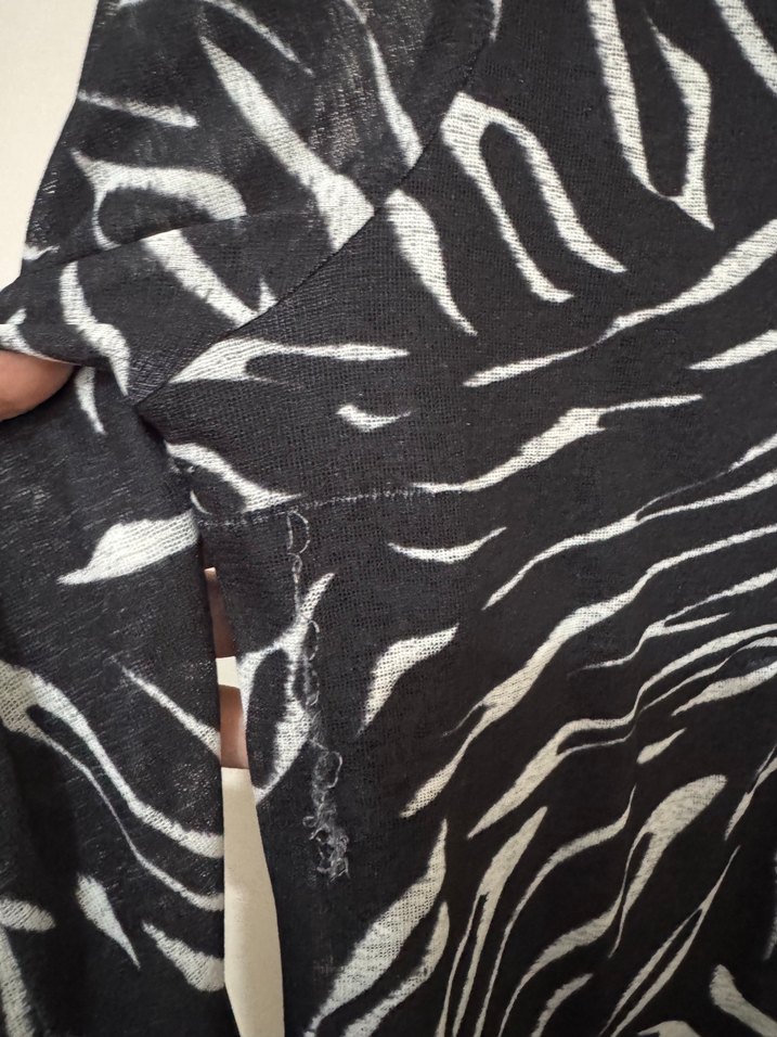 Zebra Desenli Uzun Kollu Hamile elbisesi - Görsel 4