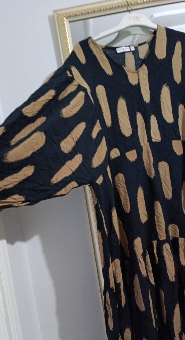 Bohem Tarz Uzun Keten Elbise - Görsel 2