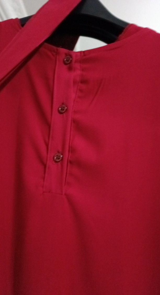 Bordo Uzun Salaş Bohem Elbise 44 bedene uyumlu - Görsel 5